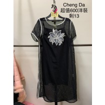 CHENG DA 春夏 0706019黑 洋裝